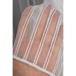 Double Macaroni Lurex Armure Plain Sheer Curtain