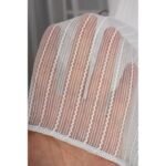 Single Macaroni Glitter Armure Plain Voile Curtain