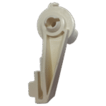 Pleated Curtain Cream Cord Tube Hexagonal Pin Spool Left