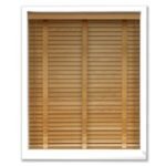 50 mm Light Oak Wooden Venetian Blind with Fabric Tape Ladder