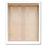50 mm Cream Wooden Venetian Blind with Fabric Tape Ladder