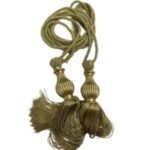 Gold Hook Golden Yellow Tassel Braçol - Curtain Tieback Accessory