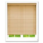 50 mm Milky Coffee Wooden Venetian Blind with Cord Ladder