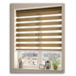 Milk Coffee Bamboo Pattern Zebra Roller Blind - Image 5