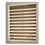 Platinum Brown Bamboo Patterned Zebra Roller Blind - Image 4
