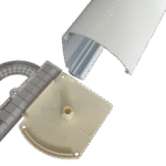 Closed-Box Blind Small Cream Square End Cap (Right Side) - Image 2