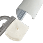 Closed-Box Blind Small White Square End Cap Right Side - Image 2