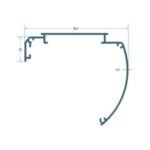 Closed-Box Blind Large White Square End Cap (Left Side) - Image 3