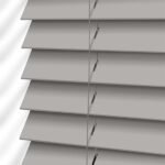 50 mm Light Grey Wooden Blind with Ladder Cords - Image 3