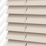 50 mm ice White Wooden Venetian Blind with Ladder Cords - Image 3