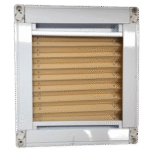 Beige Framed Pleated Blind