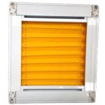 Yellow Framed Pleated Blind