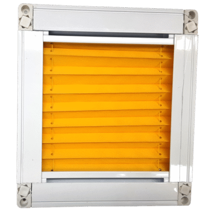 Yellow Framed Pleated Blind