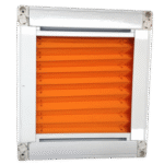 Orange Framed Pleated Blind