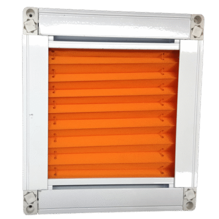 Orange Framed Pleated Blind