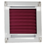 Plum Framed Pleated Blind