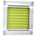 Green Framed Pleated Blind