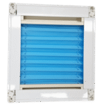 Blue Framed Pleated Blind