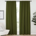 Olive Green Rustic Curtain