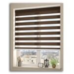 Brown Plain Printed Zebra Roller Blind - Image 4