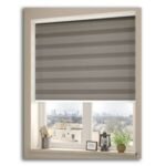 Dark Gray Solid Print Zebra Roller Blind - Image 5