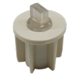 28 mm Square Cream End Cap with Transparent Pin - Image 2