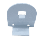 32mm White Spring Roller Blind and Projection Screen Square Pinned Metal Foot