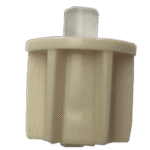 28 mm Round Cream End Cap with Transparent Pin - Image 3