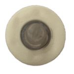 28 mm Square Cream End Cap with Transparent Pin - Image 4