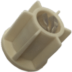 28 mm Square Cream End Cap with Transparent Pin - Image 3