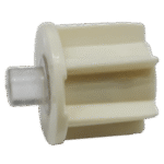 28 mm Round Cream End Cap with Transparent Pin - Image 2
