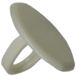 Roller Blind Oval Cream Bottom Rail End Cap - Image 2