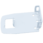 Narrow Frame Long White Painted Metal Square-Pin Bracket - Image 2