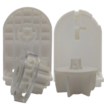 38 mm White Transparent Reducer Chain Mechanism Set with Plastic Brackets