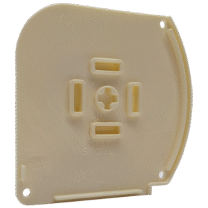 Closed-Box Blind Large Cream End Cap (Left Side)