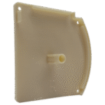 Closed-Box Blind Large Cream Square End Cap (Right Side)