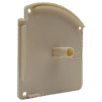 Closed-Box Blind Small Cream Square End Cap (Right Side)