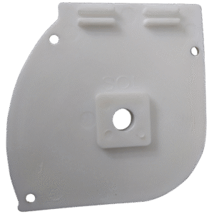 Closed-Box Blind Small Modular White End Cap with Female Fitting (Left Side)