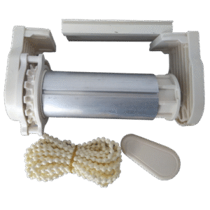 60mm White Manual Roller Blind Mechanism Set – Finished Without Fabric