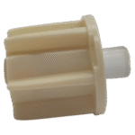 28 mm Round Cream End Cap with Transparent Pin