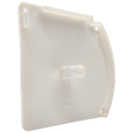 Closed-Box Blind Large White Square End Cap (Right Side)