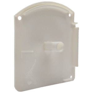 Closed-Box Blind Small White Square Plug End Cap (Left Side)