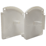 Closed-Box Blind Small White Square End Cap Set