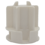 32mm Tube End Cap with Mechanism, Round White