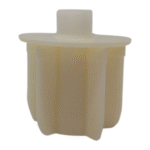 32mm Cream Rectangular Pinned Tube End Cap