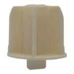 32mm Cream Rectangular Pinned Tube End Cap - Image 2