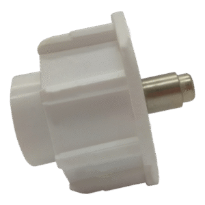 45mm White Ball-Bearing Iron Pin Round Tube End Cap