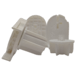 38 mm White Chain Mechanism Set with Square Cap and Clip-On Plastic Bracket