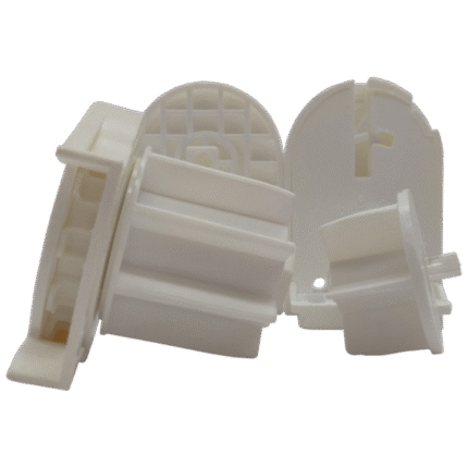 38 mm Jumbo White Chain Mechanism Set with Plastic Clip-On Brackets