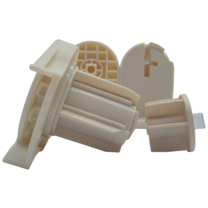 38 mm Jumbo Cream Chain Mechanism Set with Plastic Clip-On Brackets